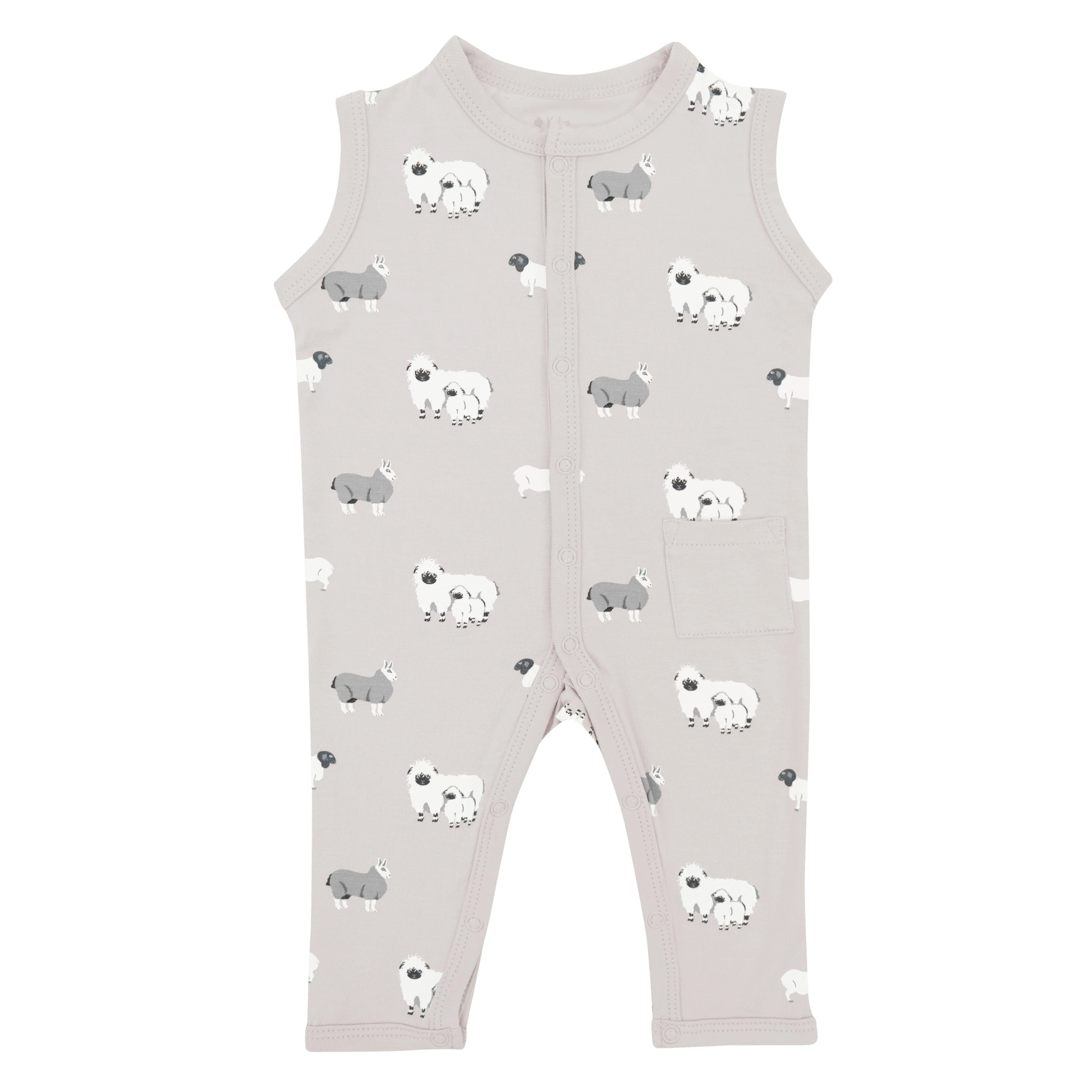 Sleeveless Romper in Lamb | Kyte BABY