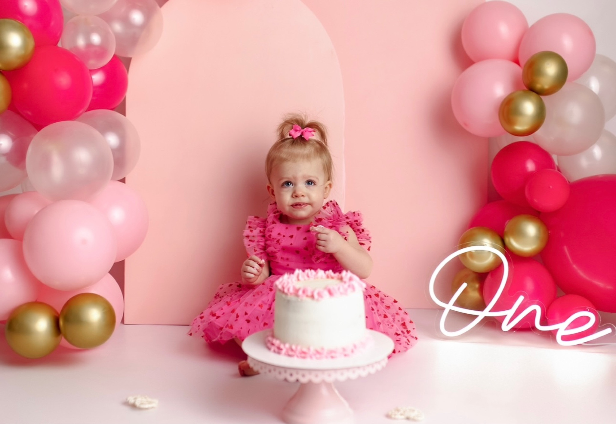 Cake Ideas Cake Smash Baby Girl One Year Birthday Outfit First