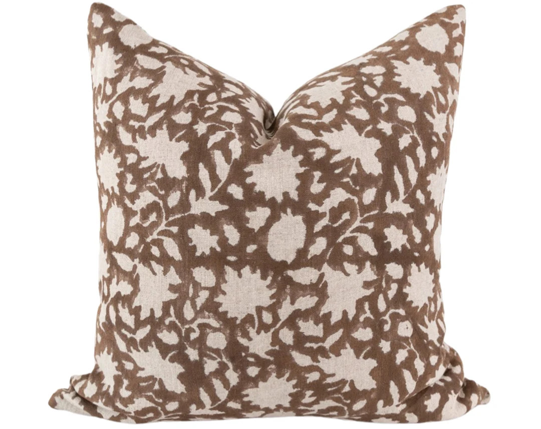 Floral Pillow Cover Brown Pillow Covers Farmhouse Pillow - Etsy | Etsy (US)