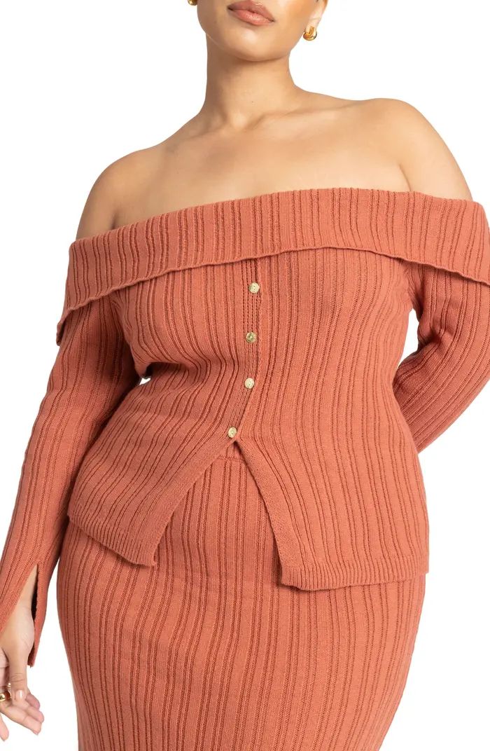 Rib Off the Shoulder Sweater | Nordstrom