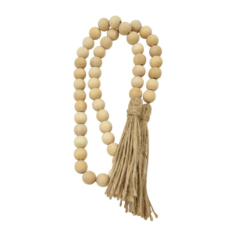 36-in Beaded Garland, Wood, Jute Color, Harvest Decor, Party Favors, Thanksgiving, Way to Celebra... | Walmart (US)