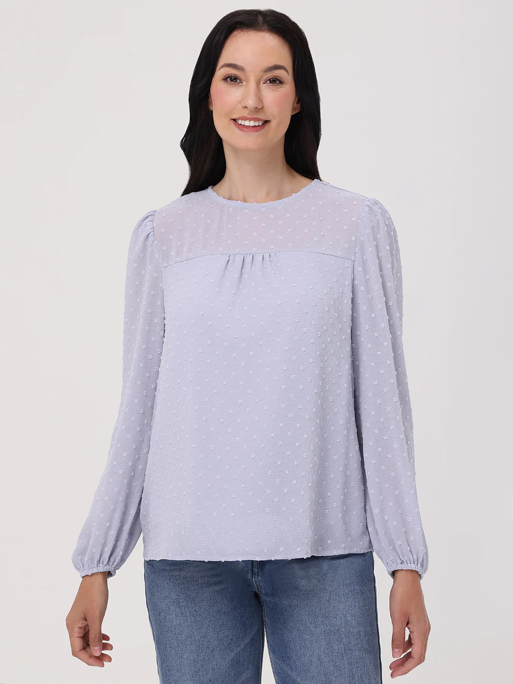 89th & Madison Swiss Dot Sheer Blouse | 89th + Madison