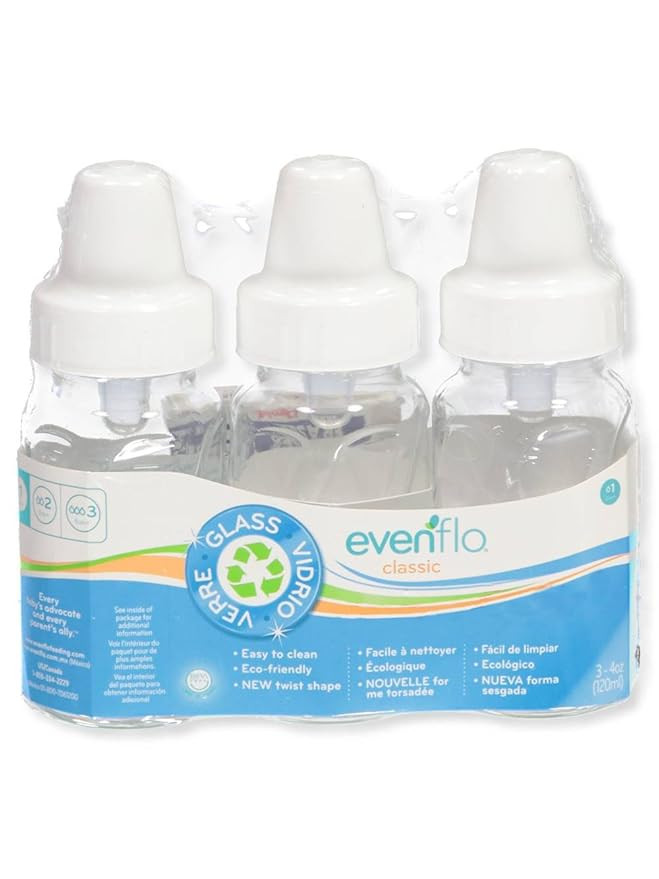Evenflo 3 Pack Classic Glass Bottle, 4-Ounce | Amazon (US)