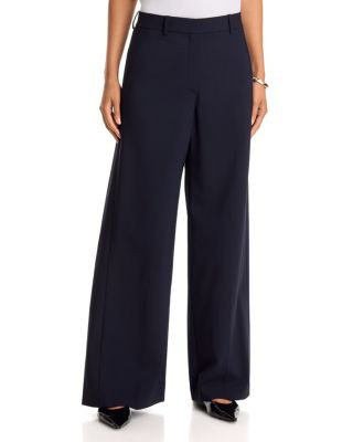 Theory Wool Stretch Back Pleat Classic Trousers | Bloomingdale's (US)