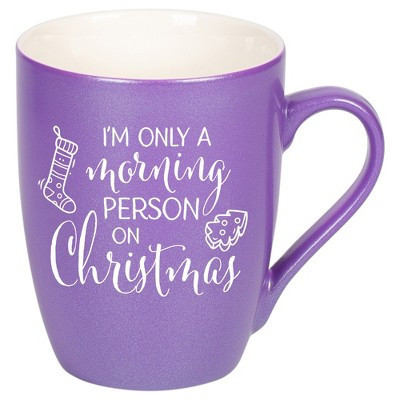 Elanze Designs I'm Only A Morning Person On Christmas Passion Purple 10 ounce New Bone China Coffee Cup Mug | Target