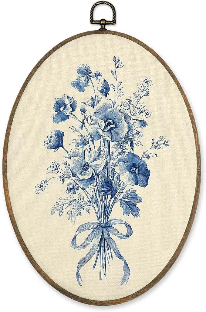 Framed Oval Wall Art:Measuring 8.6 x11.4 inches,Ready to hang, the compact size fits well in a ra... | Amazon (US)