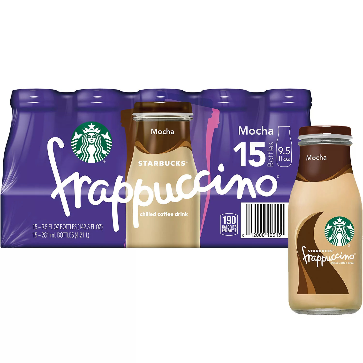 Starbucks Frappuccino Chilled Mocha Coffee Drink, 9.5 oz., 15 pk. | Sam's Club