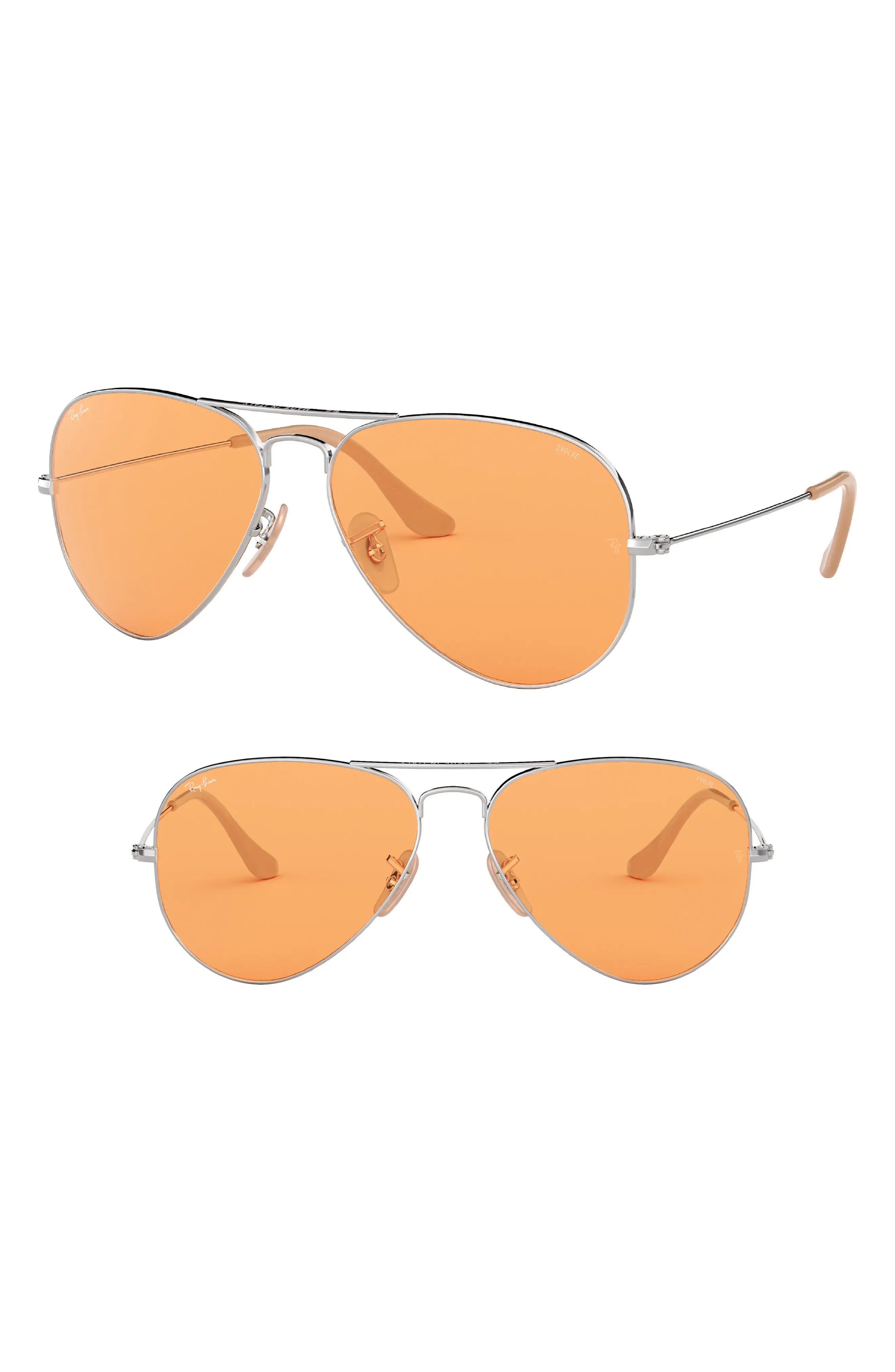 Ray-Ban Evolve 55mm Photochromic Aviator Sunglasses at Nordstrom Rack | Nordstrom Rack
