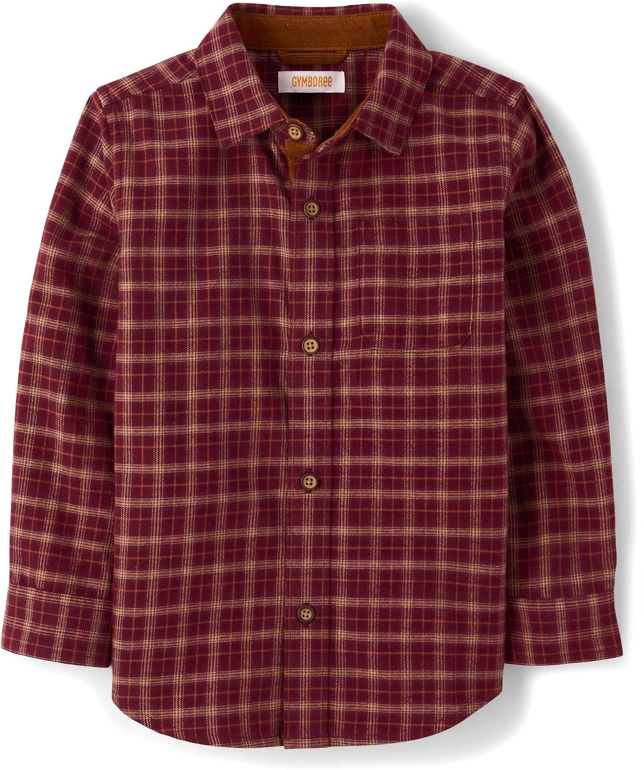 Gymboree Boys' and Toddler Long Sleeve Flannel Button Up Shirt | Amazon (US)
