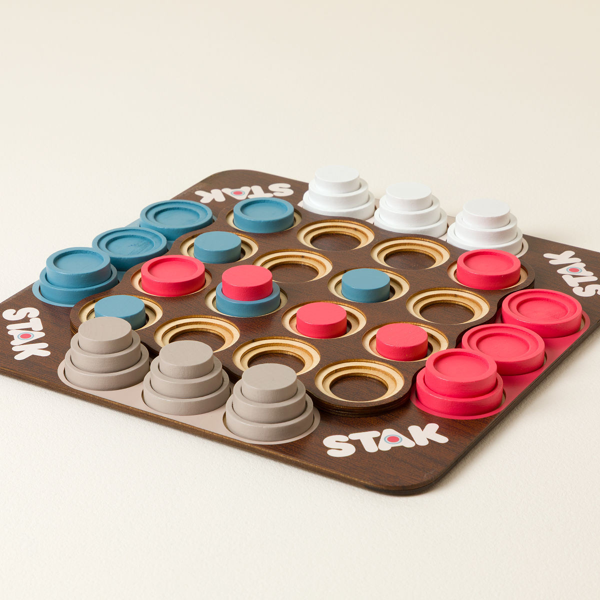 STAK Tac Toe Wooden Strategy Game | UncommonGoods
