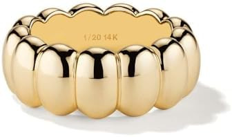 NOKMIT Chunky Gold Statement Rings for Women 14K Gold Silver Tone Cute Puffy Dome Croissant Thumb... | Amazon (US)