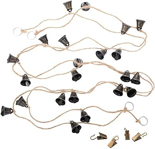 2 Pieces Vintage Bell Hanging String of 11 Bells Christmas Bells Wall Hanging Handicrafts Bells I... | Amazon (US)