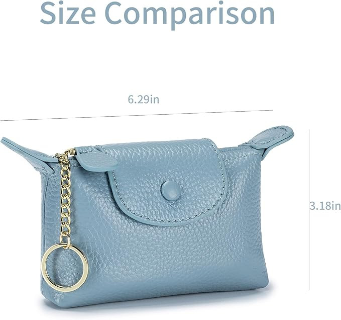 SENDEFN Small Genuine Leather Women Coin Purse, Women's Keychain Zipper Pocket Pouch Wallet | Amazon (US)