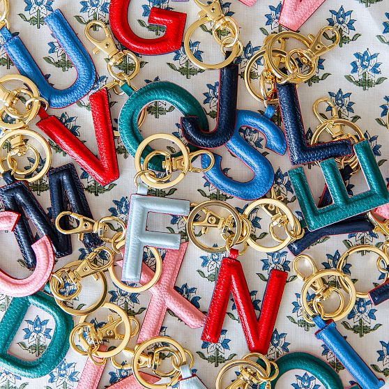 Mark & Graham x Pencil & Paper Co. Leather Initial Keychain | Mark and Graham