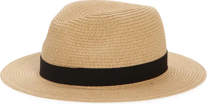 Packable Straw Fedora Hat | Nordstrom