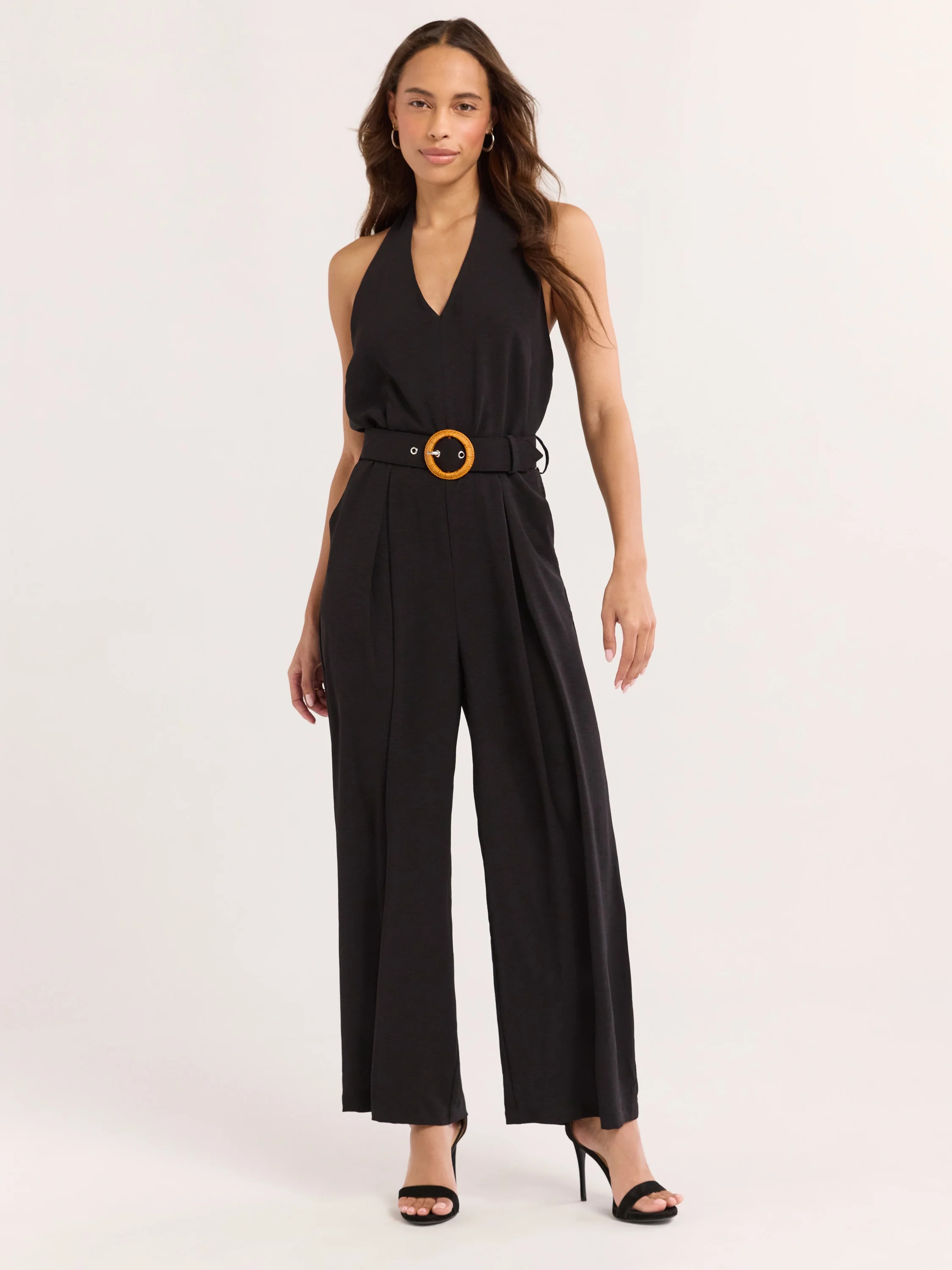 Sofia Jeans Women's and Women's Plus Belted Jumpsuit, Sizes XS-4X - Walmart.com | Walmart (US)
