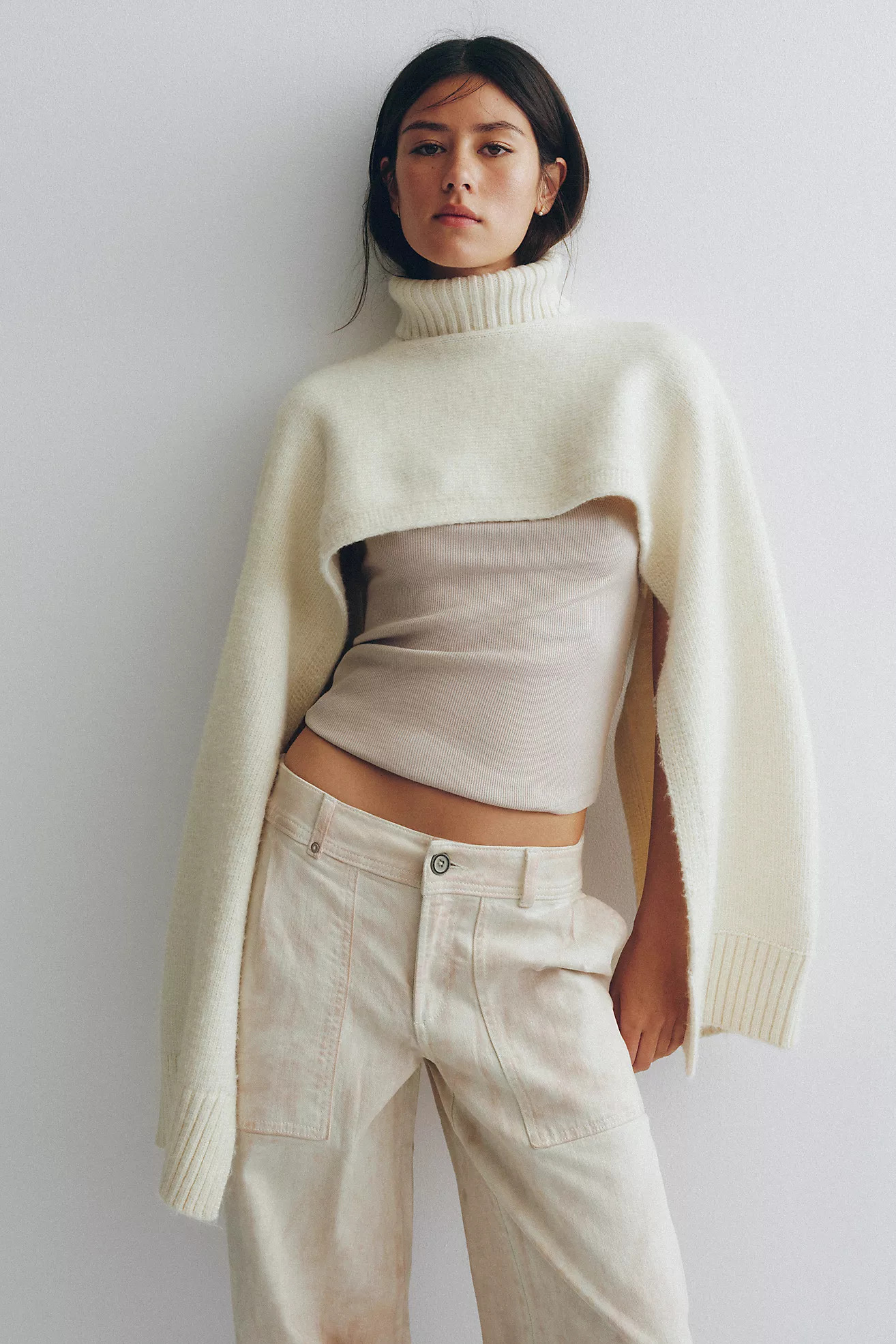 By Anthropologie Funnel-Neck Cropped Shrug | Anthropologie (US)