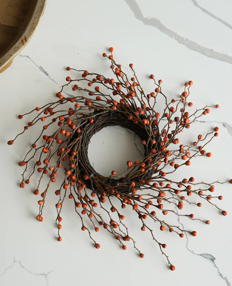 Mini Pumpkin Berries Candle Ring | MJHome