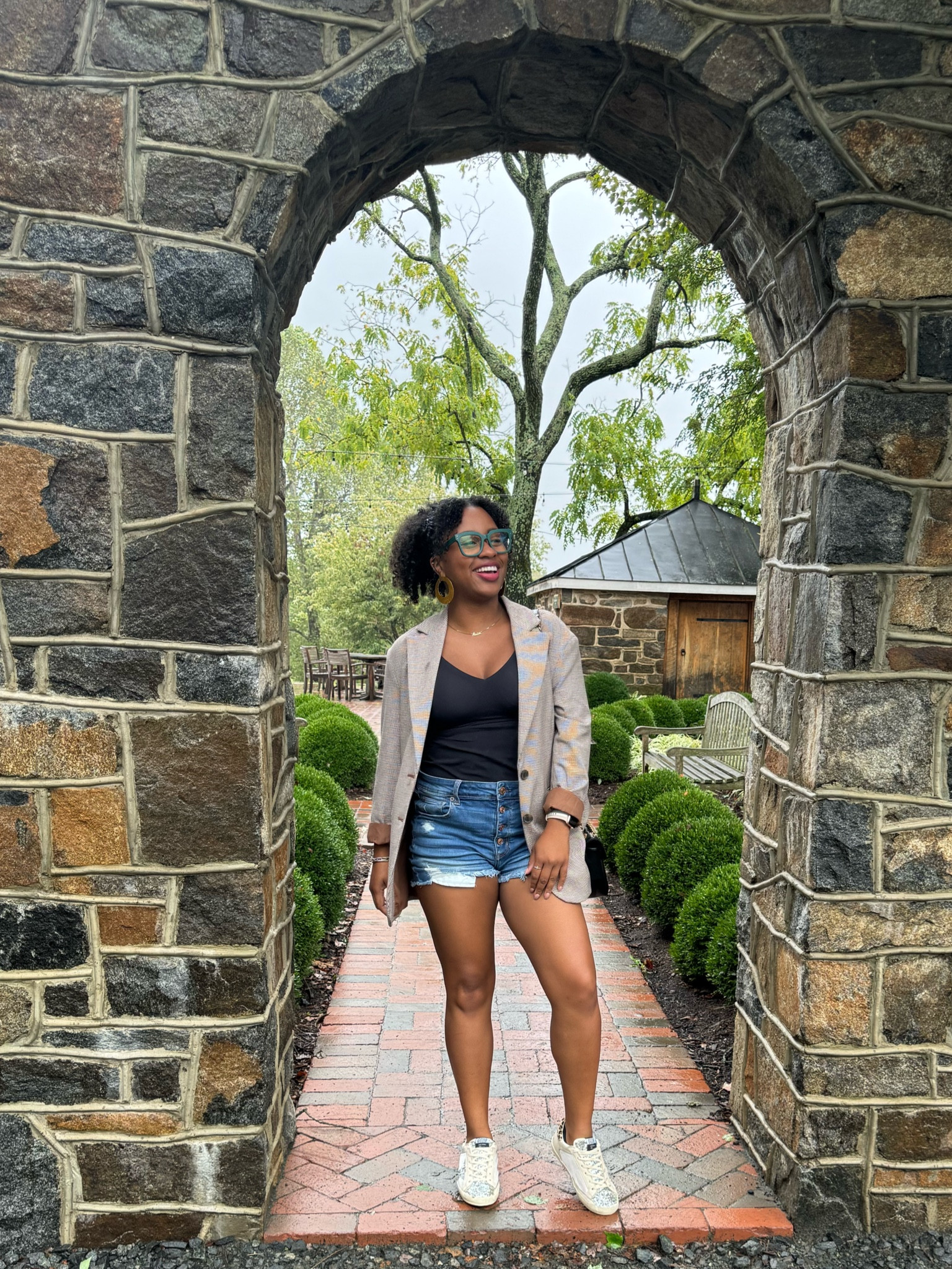 Fall Outfits - I now understand that the perfect weather for a blazer + shorts is high-60s. ✨