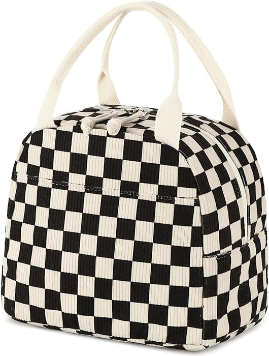 Bluboon Lunch Bag for Women Men Cute Corduroy Lunch Tote Bags Reusable Insulated Lunch Box Large ... | Amazon (US)