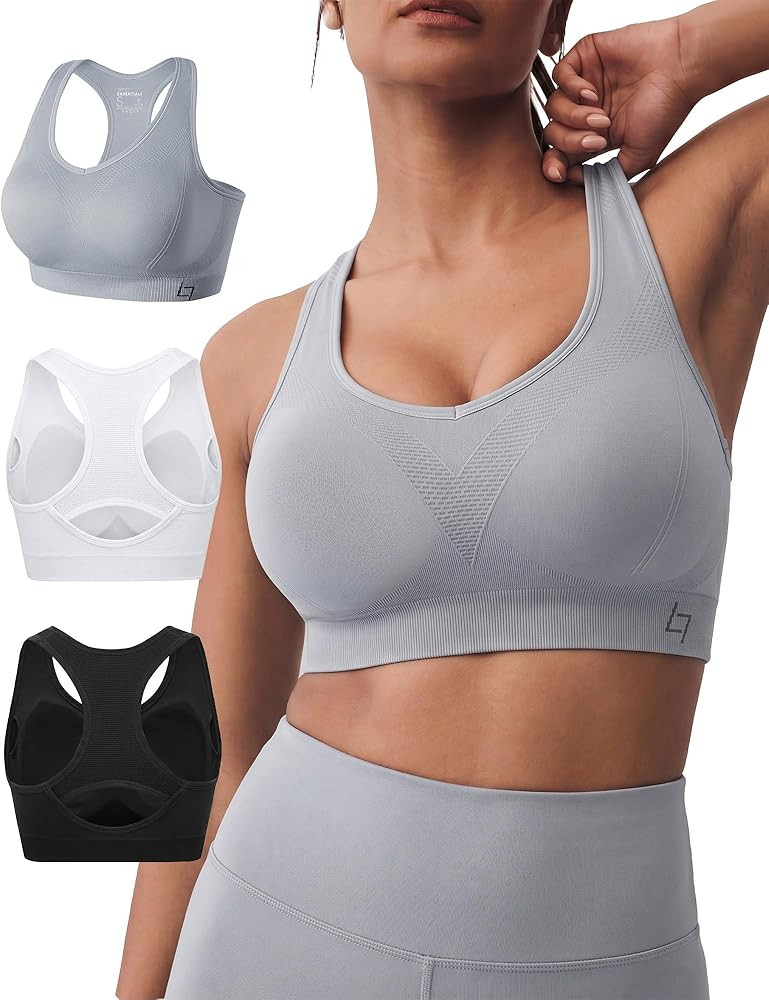 FITTIN Supportive Sports Bra for Large-Bust: 12-Hour Zero-Pressure Comfort - Full Coverage Workou... | Amazon (US)
