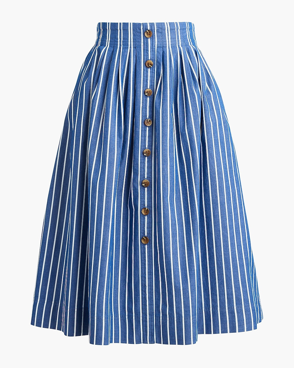 Pleated button-front midi skirt | J.Crew Factory