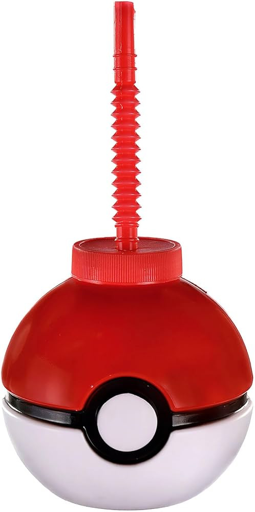 amscan Pokeball Plastic Party Sippy Cup - 8" x 4.5" | Red & White | 1 Pc. | Amazon (US)
