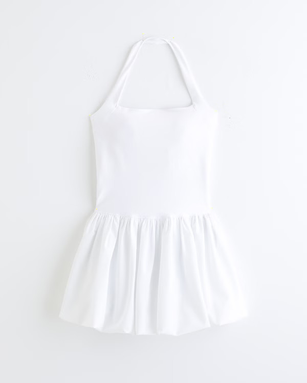 Women's YPB motionTEK Halter Bubble Hem Mini Dress | Women's Clearance | Abercrombie.com | Abercrombie & Fitch (US)