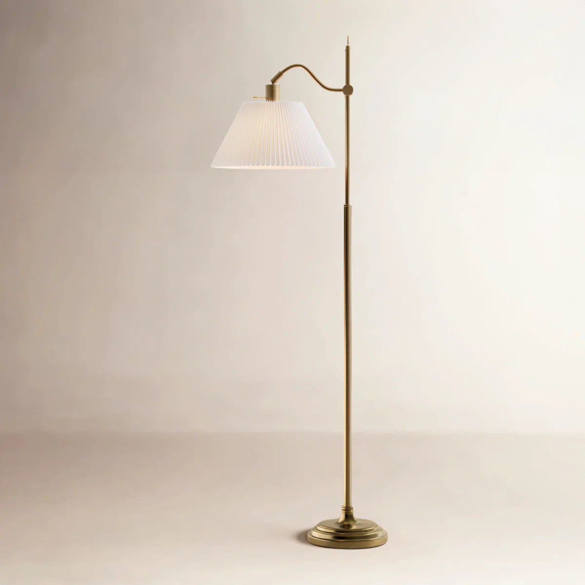 Swanmore 64.75'' Brass Task Floor Lamp | Wayfair North America