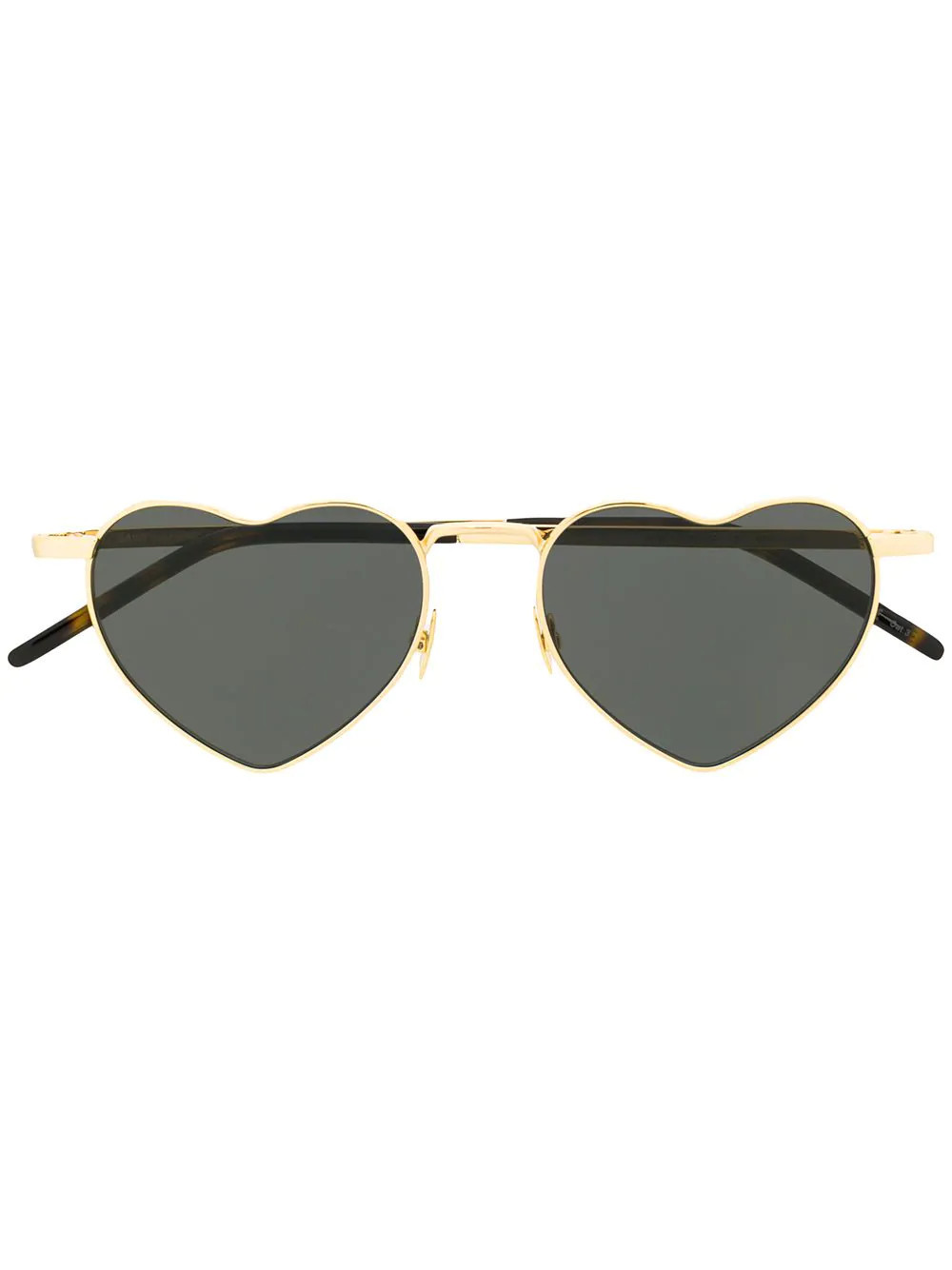 Saint Laurent Eyewear Loulou heart sunglasses - Gold | Farfetch Global