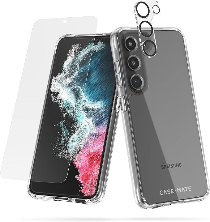 Case-Mate Samsung Galaxy S23 Case [3in1] w/FlexiShield Screen Protector & Camera Lens Protector [... | Amazon (US)