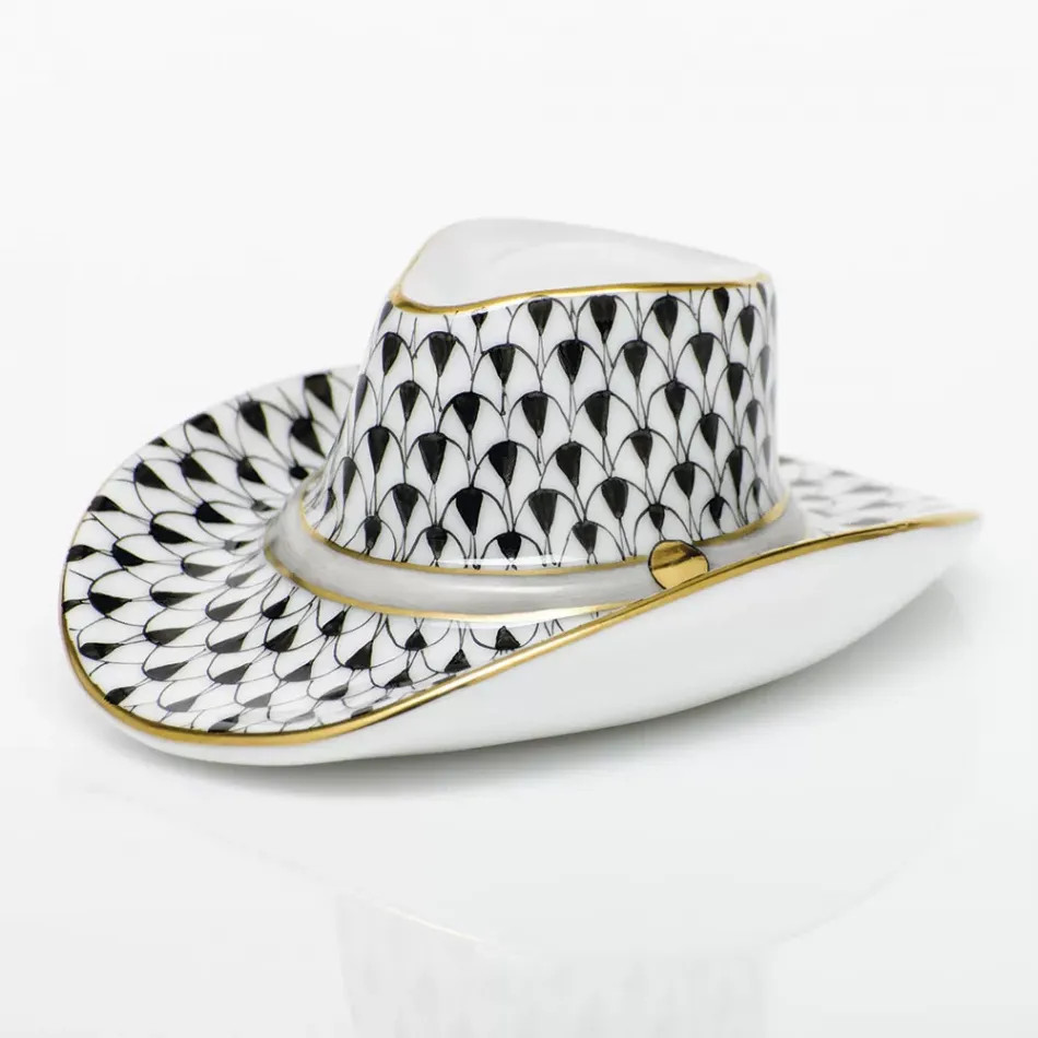Cowboy Hat Black 3.25 in L X 1.25 in H | Gracious Style