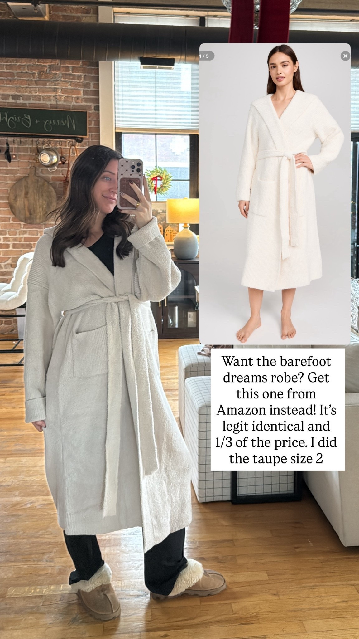 Barefoot dreams hooded robe for less on Amazon, I did the taupe size 2. Would make the absolute best baby shower or postpartum gift for expecting mamas 

#LTKBump #LTKBaby #LTKGiftGuide