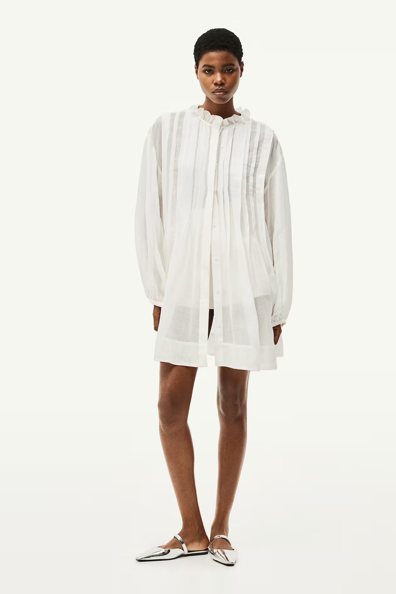 Pintucked ramie dress | H&M (UK, MY, IN, SG, PH, TW, HK)