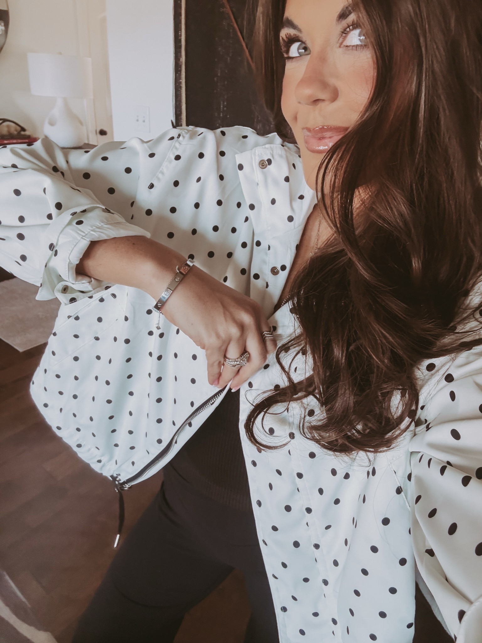 Sporty chic in this polka dot jacket (S) with matching sneakers, tank (XS-S) and leggings (XS). Perfect for a casual day out! 🌟🏃‍♀️ Liner - In Big Truffle + Line Leader / Lipstick - Kim KW / Gloss - Ice


#LTKootd #LTKPetite #LTKSaleAlert