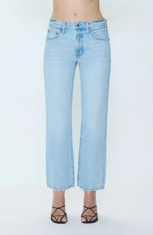 Pistola Lexi Distressed Studded Crop Barrel Jeans in Dolce Vita Vintage at Nordstrom, Size 32 | Nordstrom