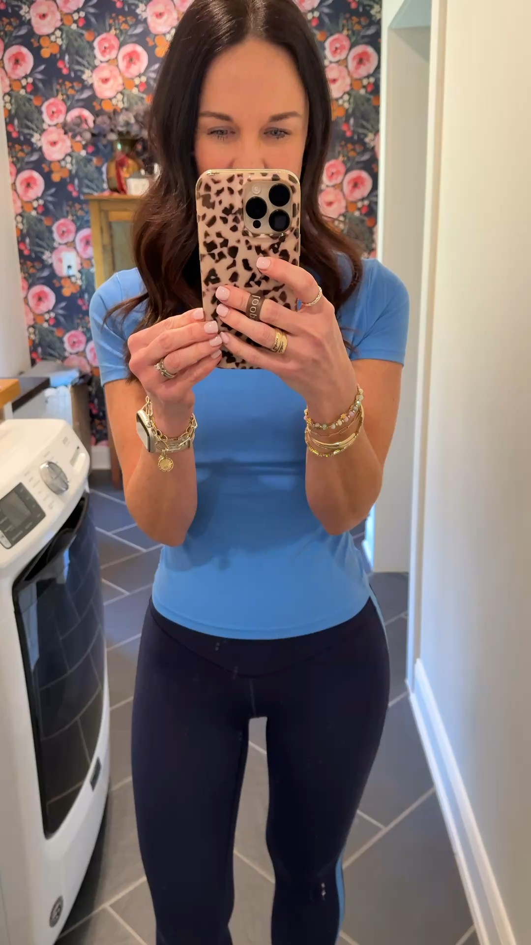Aerie is my go to for all the workout wear and bras and undies too! Sizing info:
Leggings-tts 
Top-size up 
Sneakers-tts 
Sweatshirt (not shown)-size down 