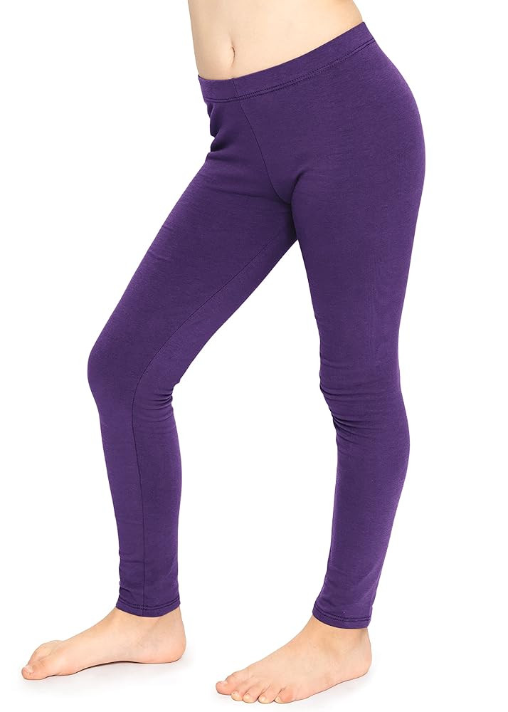 STRETCH IS COMFORT Girl's Cotton Footless Leggings | Stretchy | Size 2-16 | Amazon (US)