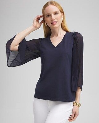 Pleated Billow Sleeve Top | Chico's