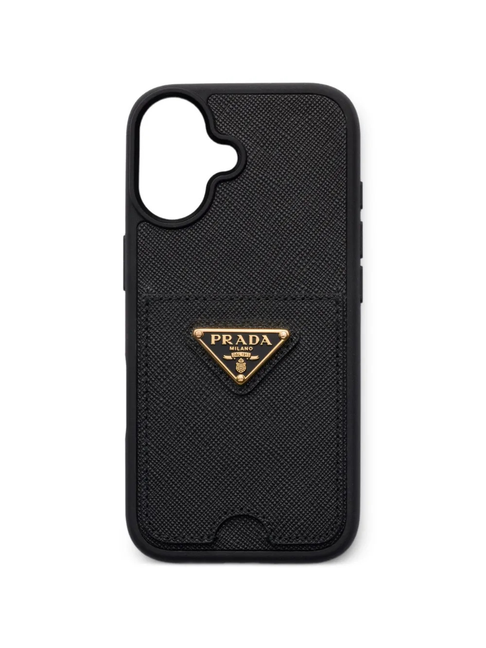 Prada Saffiano leather case for iPhone 17 - Black | Farfetch Global