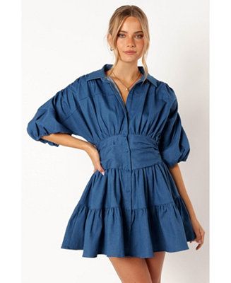 Francis 3/4 Sleeve Mini Dress | Macy's