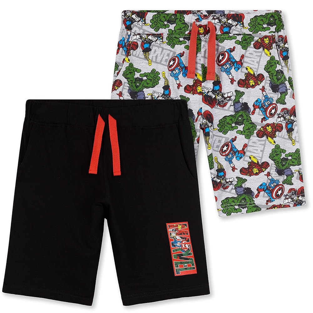 Marvel Avengers Boys Shorts, 2-Piece Sports Shorts- Gaming Gifts for Boys | Amazon (US)
