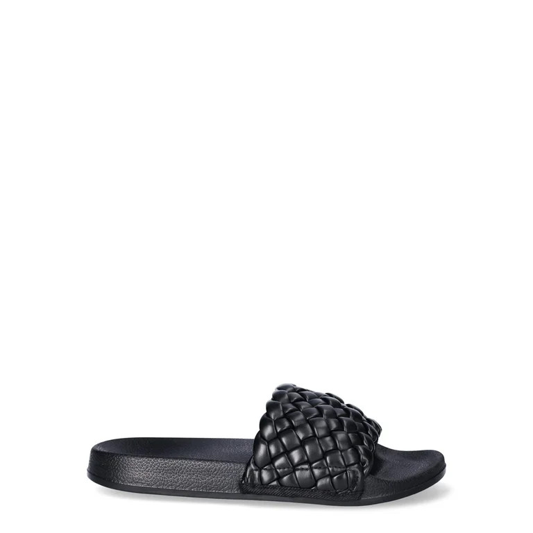 Time and Tru Women's Woven Slide Sandals | Walmart (US)