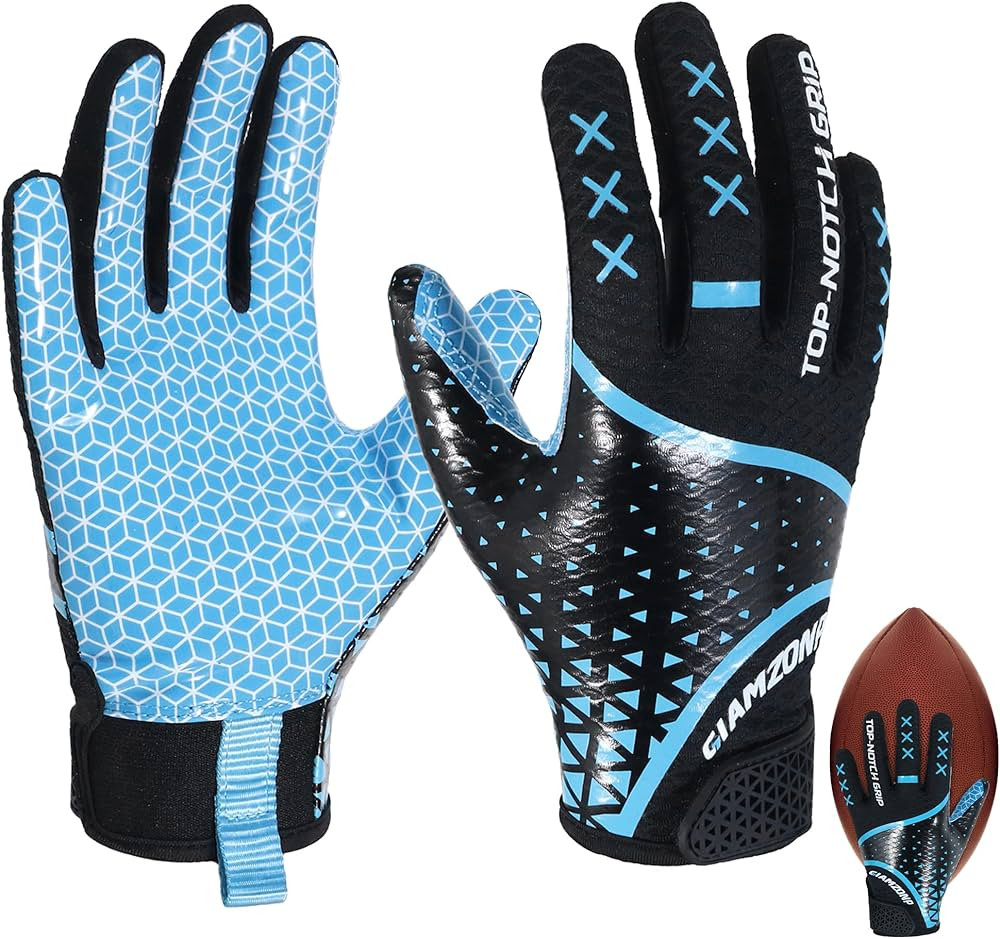 Youth Football Gloves, Kids Receiver Gloves with Sticky Grip, Flag Football Glove, Best Gift for ... | Amazon (US)