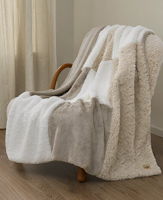 UGG® Orly Mixed Faux-Fur Throw, 50" x 70" - Macy's | Macy's