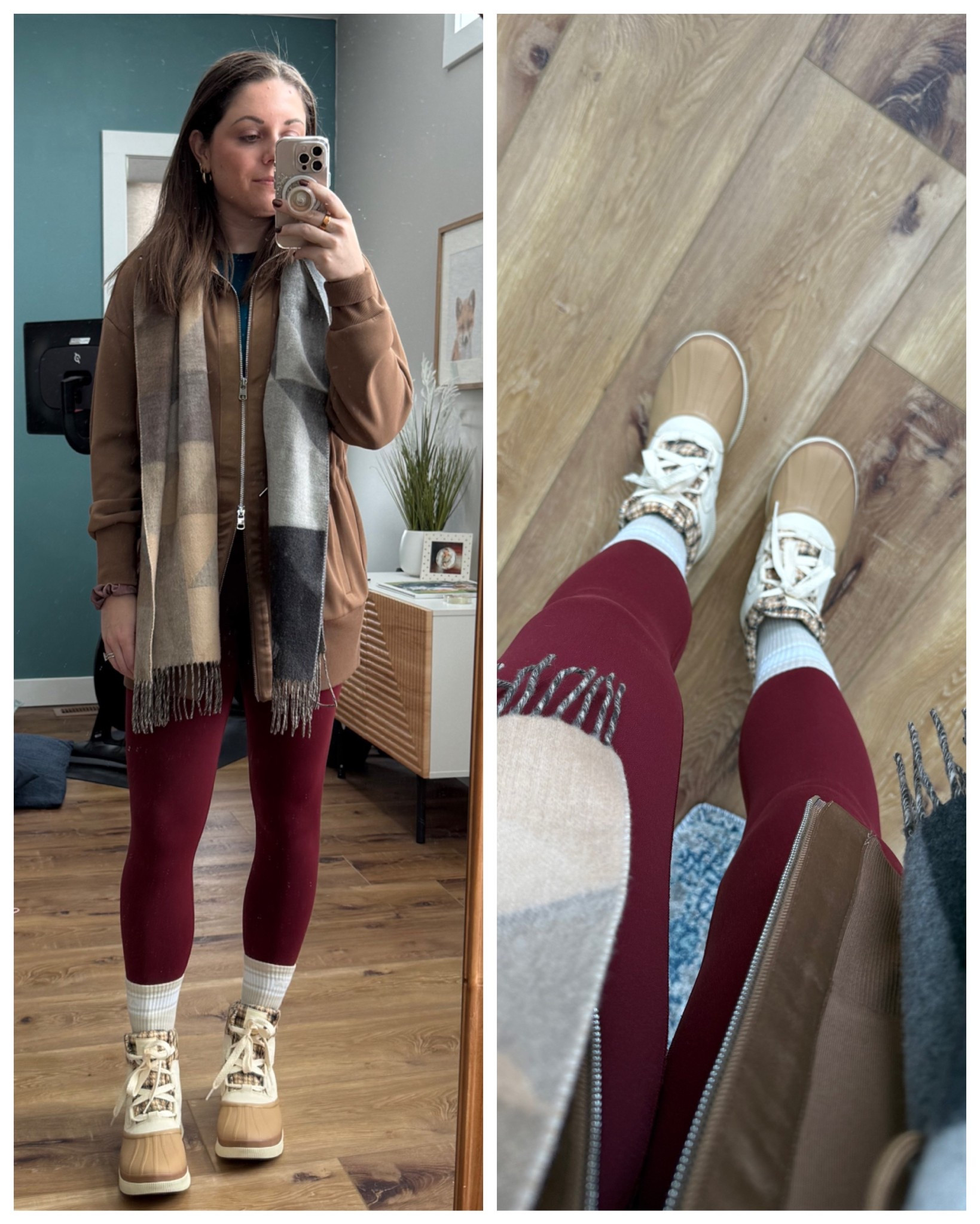 Winter Casual base layer

Leggings in color Redwood and tee is Coastal Teal

Scarf is Fraas Cashmink from a local small business

#athletacreator
True Autumn OOTD


#LTKdayinmylife #LTKHoliday #LTKSeasonal