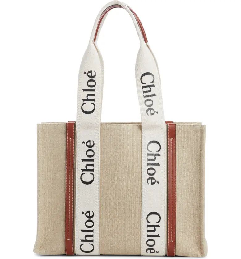 Medium Woody Linen Tote | Nordstrom