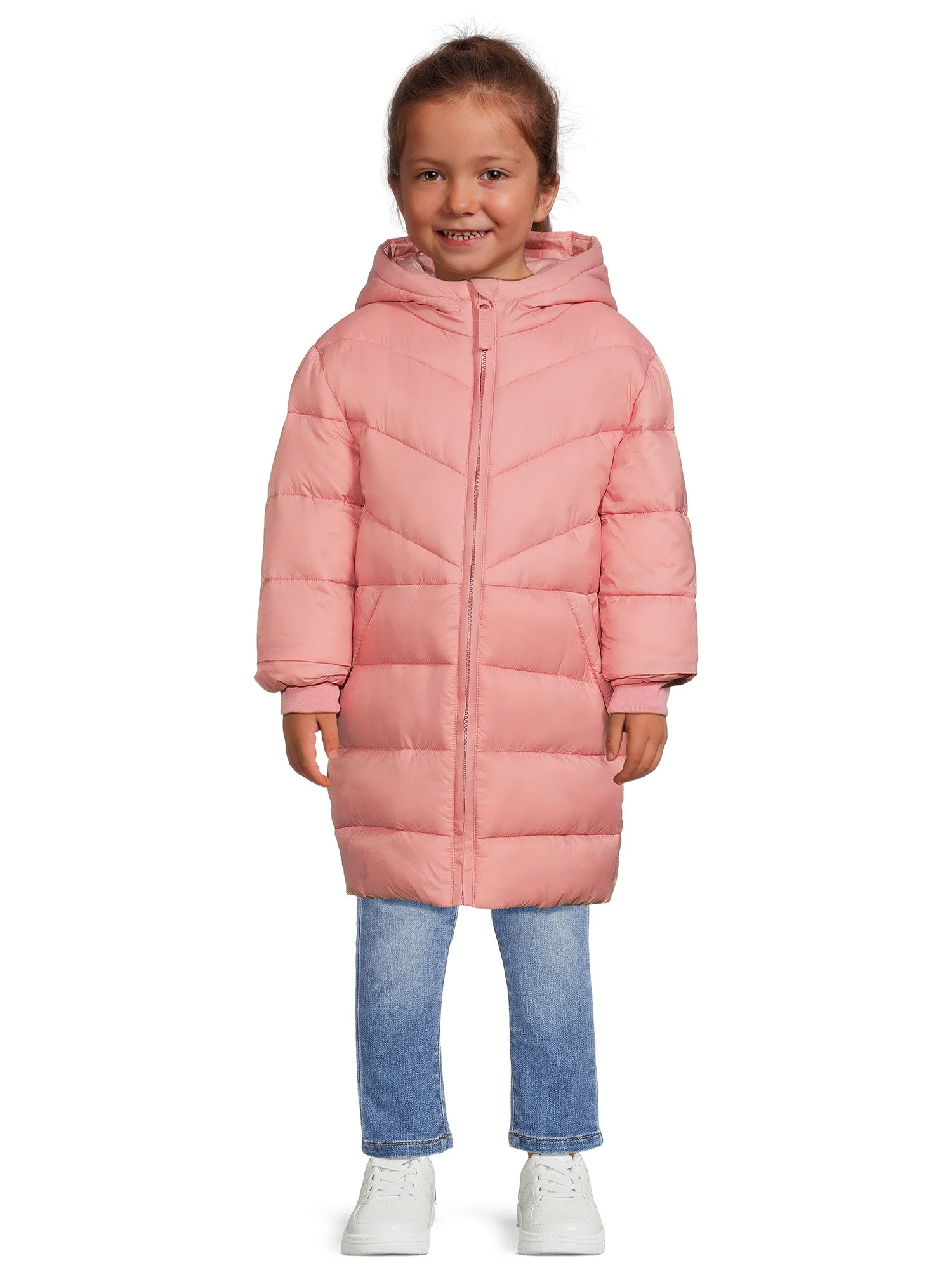 Wonder Nation Toddler Long Length Puffer Jacket, Sizes 12M-5T | Walmart (US)
