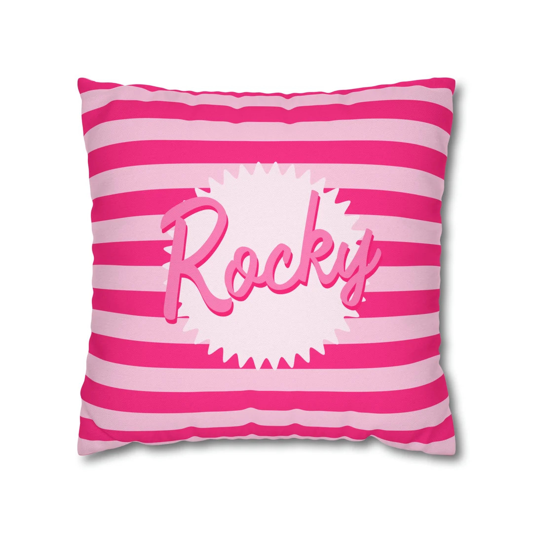 Pink Throw Pillow Personalized Barb Decor Girly Room Gift Apartment Decor - Etsy | Etsy (US)