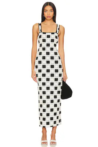 Tularosa Anna Maxi Dress in Black & Ivory from Revolve.com | Revolve Clothing (Global)